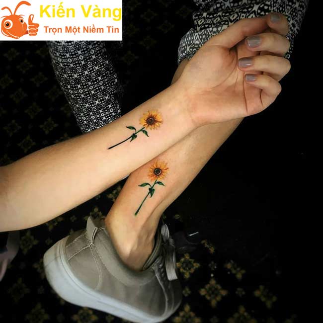 Mẫu hình xăm hoa hương dương mini
