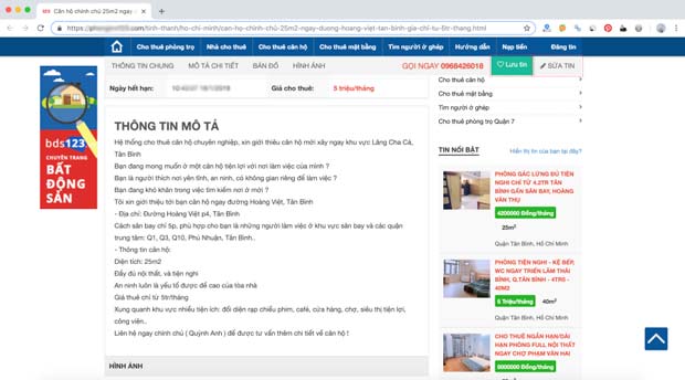 Tìm phòng trọ qua mạng internet