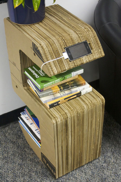 Thùng carton tái chế thành kệ đựng đồ