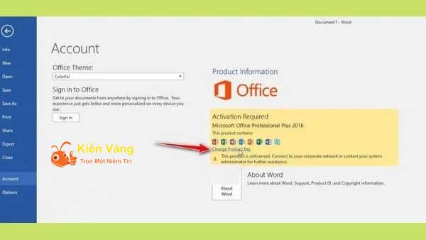 Nhập Key kích hoạt Office 2019 Nhập Key kích hoạt Office 2019