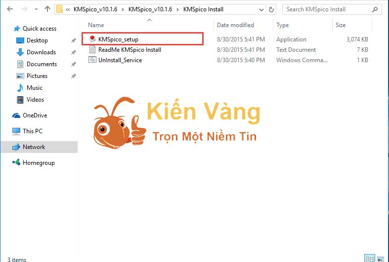 Setup với quyền Administrator Setup với quyền Administrator
